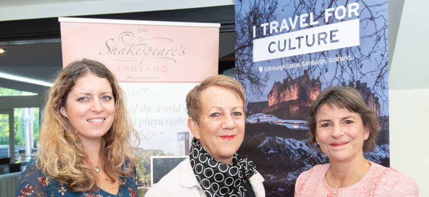 (left to right) Carol Dray, Commercial Director for VisitBritain, Rae Taylor, Head of E-Commerce and Trade for VisitBritain and Helen Peters, CEO of Shakespeare’s England.
